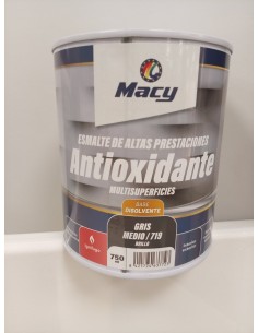 ESMALTE ANTIOXIDANTE BRILLO GRIS MEDIO 719  4lt ALTAS PRESTACIONES (Macy)