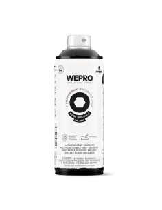 SPRAY WEPRO BASE DISOLVENTE RAL 9005 BRILLO NEGRO COSMOS 400ml