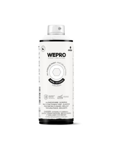 SPRAY WEPRO BASE DISOLVENTE RAL 9016 SATINADO BLANCO IGLÚ 400ml