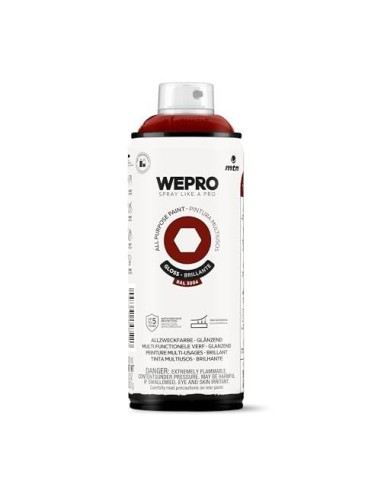 SPRAY WEPRO BASE DISOLVENTE RAL 3004 ROJO BACO 400ml