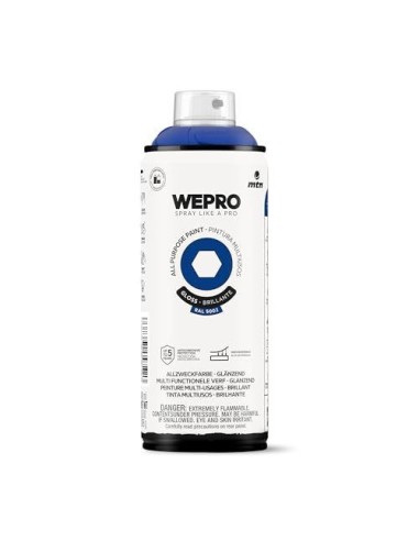 SPRAY WEPRO BASE DISOLVENTE RAL 5002 AZUL VELVET 400ml