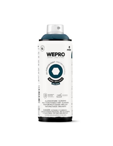 SPRAY WEPRO BASE DISOLVENTE RAL 5020 AZUL MOANA 400ml