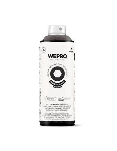 SPRAY WEPRO BASE DISOLVENTE RAL 7016 GRIS APOLO  400ml