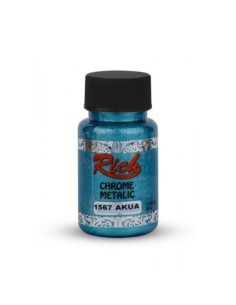 PINTURA CHROME METALLIC AQUA 02709 50ml (Rich)