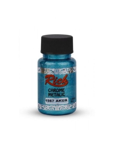 PINTURA CHROME METALLIC AQUA 02709 50ml (Rich)