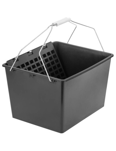 CUBETA + REJILLA 16lt NEGRA (Jeivsa)