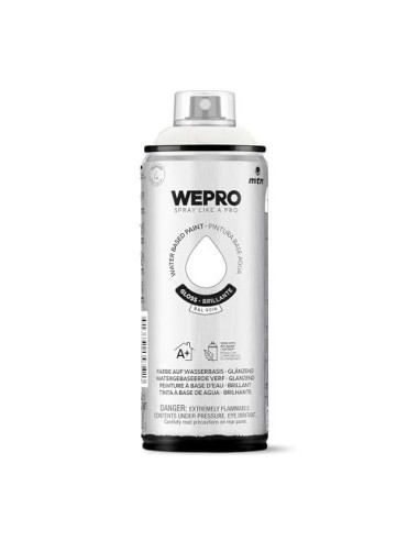 SPRAY WEPRO BASE DISOLVENTE RAL 9010  BRILLO BLANCO ESTELAR 400ml