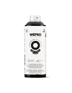 SPRAY WEPRO BASE DISOLVENTE RAL 9005 SATINADO NEGRO COSMOS 400ml