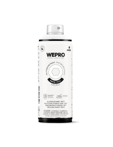 SPRAY WEPRO BASE DISOLVENTE RAL 9016 MATE BLANCO IGLÚ 400ml