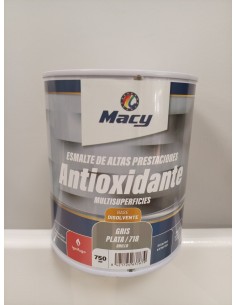 ESMALTE ANTIOXIDANTE BRILLO GRIS PLATA 718  4lt ALTAS PRESTACIONES (Macy)