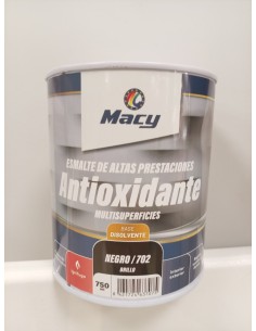 ESMALTE ANTIOXIDANTE BRILLO NEGRO 702  4lt ALTAS PRESTACIONES (Macy)