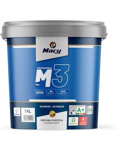 PINTURA M-3 PLÁSTICA MATE PROFESIONAL 900ml (Macy)