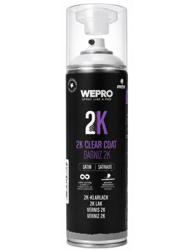 SPRAY 2K BARNIZ SATINADO 400ml MONTANA (envase nuevo)