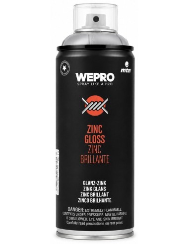 SPRAY ZINC PLATA GALVANIZADA BRILLO 400ml MONTANA