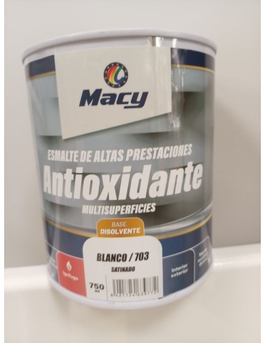 ESMALTE ANTIOXIDANTE SATINADO BLANCO 703  4lt ALTAS PRESTACIONES (Macy)