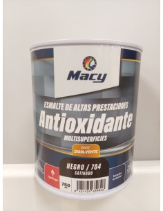 ESMALTE ANTIOXIDANTE SATINADO NEGRO 704  4lt ALTAS PRESTACIONES (Macy)