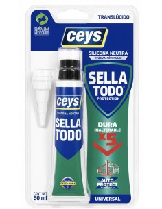 SELLATODO SILICONA NEUTRA TRANSLÚCIDO 50 ml CEYS