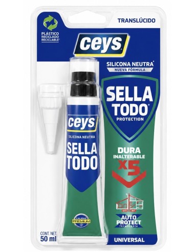 SELLATODO SILICONA NEUTRA TRANSLÚCIDO 50 ml CEYS