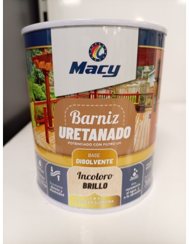 BARNIZ URETANADO INCOLORO BRILLO 750ml (Macy)