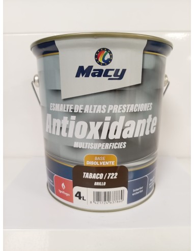 ESMALTE ANTIOXIDANTE BRILLO TABACO 722  4lt ALTAS PRESTACIONES (Macy)