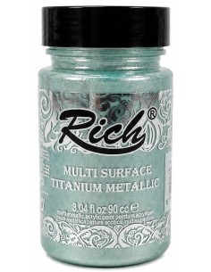 PINTURA MULTISUPERFICIE TITANIUM METALIZADO VERDE AGUA Nº4399 (RIch)