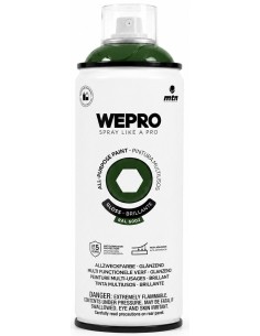 SPRAY WEPRO BASE DISOLVENTE RAL 6002 VERDE ENVIDIA 400ml