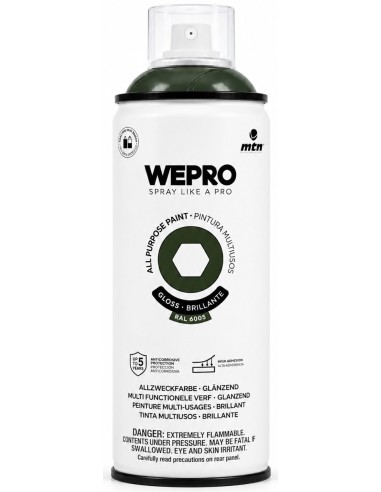 SPRAY WEPRO BASE DISOLVENTE RAL 6003 VERDE RUGBY 400ml