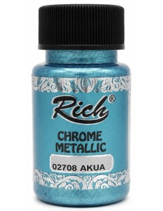PINTURA CHROME METALLIC AQUA 02709 50ml (Rich)