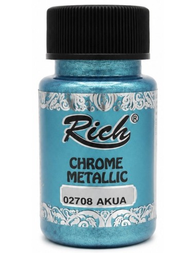 PINTURA CHROME METALLIC AQUA 02709 50ml (Rich)