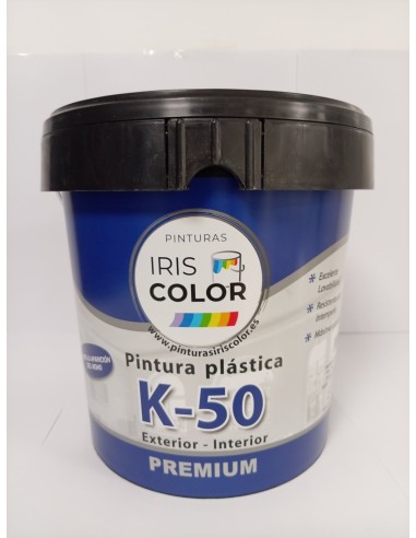 PINTURA PLÁSTICA MATE BLANCA K-50 4lt (Iris Color)