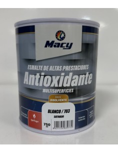 ESMALTE ANTIOXIDANTE SATINADO BLANCO 703   750ml ALTAS PRESTACIONES (Macy)