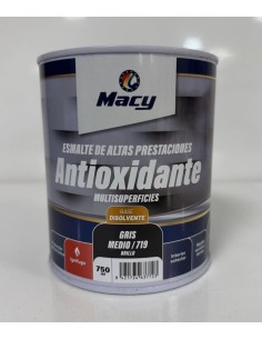 ESMALTE ANTIOXIDANTE BRILLO GRIS MEDIO 719   750ml ALTAS PRESTACIONES (Macy)
