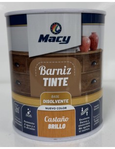 BARNIZ TINTE BRILLO CASTAÑO 750ml (Macy)