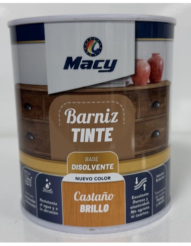 BARNIZ TINTE BRILLO CASTAÑO 750ml (Macy)