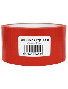 CINTA AMERICANA ROJA 48mm x 10 mts A-099
