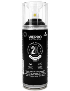 SPRAY 2K BARNIZ BRILLO NEGRO RAL 9005 400ml MONTANA