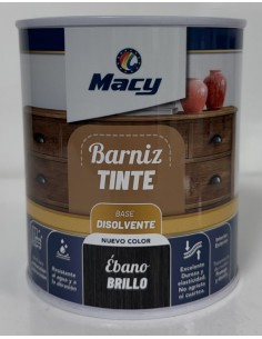 BARNIZ TINTE BRILLO ÉBANO 750ml (Macy)