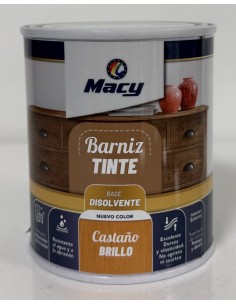 BARNIZ TINTE BRILLO CASTAÑO 375ml (Macy)