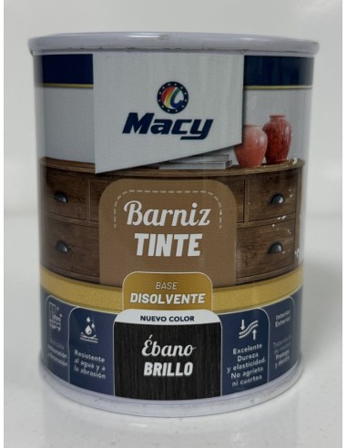 BARNIZ TINTE BRILLO ÉBANO 375ml (Macy)