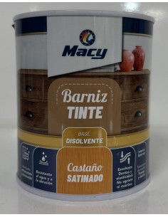 BARNIZ TINTE SATINADO CASTAÑO 750ml (Macy)