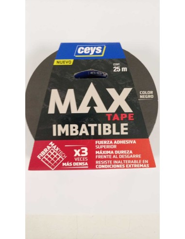 CINTA AMERICANA MAX 25mts NEGRA