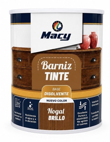 BARNIZ TINTE BRILLO NOGAL 750ml (Macy)
