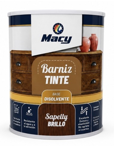 BARNIZ TINTE BRILLO SAPELLY 750ml (Macy)