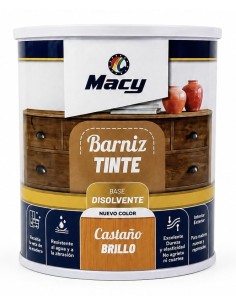 BARNIZ TINTE BRILLO CASTAÑO 375ml (Macy)