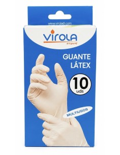 GUANTES DE LÁTEX  TALLA G (caja 10 unidades) VIROLA
