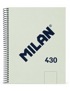 CUADERNO ESPIRAL A4 LISO 430 VERDE MENTA (Milán)