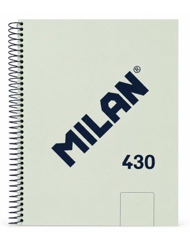 CUADERNO ESPIRAL A4 LISO 430 VERDE MENTA (Milán)