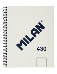 CUADERNO ESPIRAL A4 LISO 430 BEIGE (Milán)