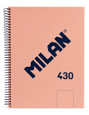 CUADERNO ESPIRAL A4 LISO 430 ROSA (Milán)