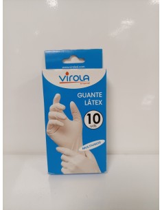 GUANTES DE LÁTEX  TALLA G (caja 10 unidades) VIROLA